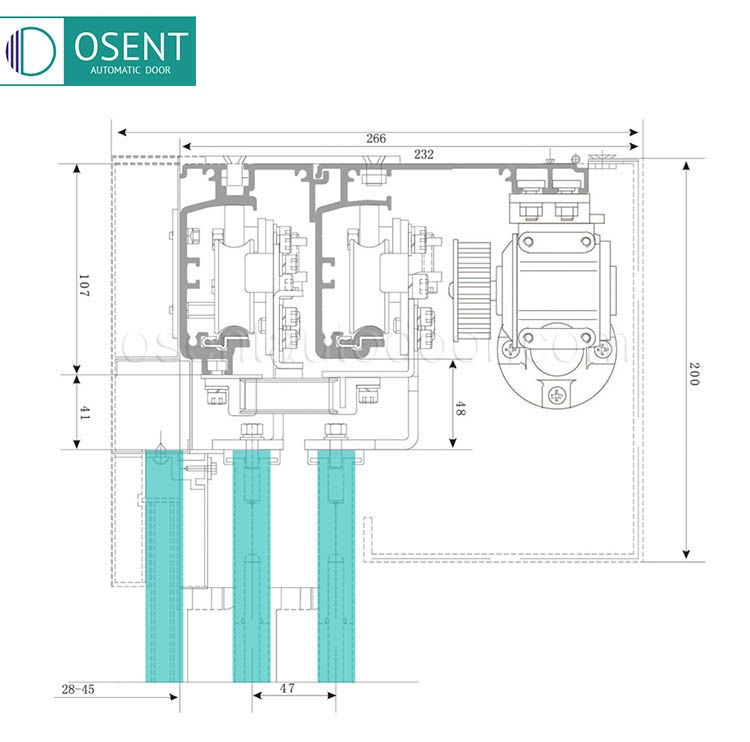 Profile of Telescopic Sliding Door Operator